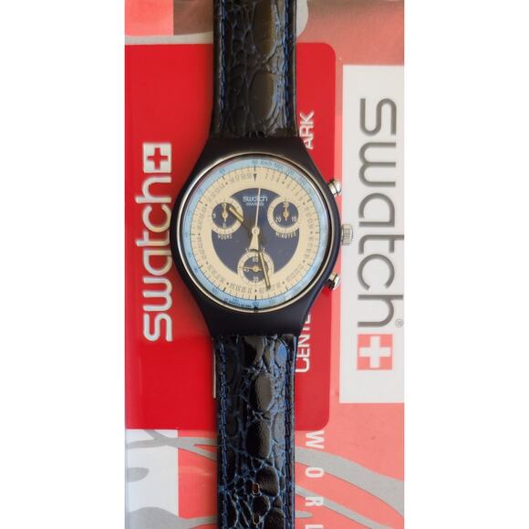 Swatch watch SILVER STAR SCN102 1991 Chrono New old stock - Picture 4 of 10
